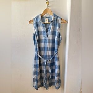Faded Glory Blue and White Gingham Dress